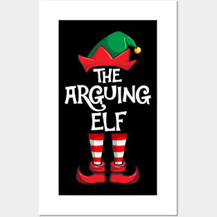 Arguing Elf Matching Family Christmas Posters and Art